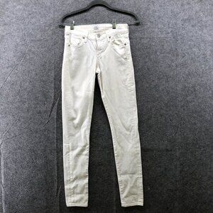 Citizens Of Humanity Avedon Low Rise Skinny Leg Jeans Womens Size 24 White Ivory